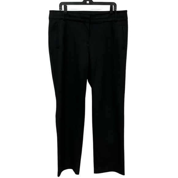 LOFT Black Julie Straight Professional Work Dress Pants Women's Size 16T - Picture 1 of 8